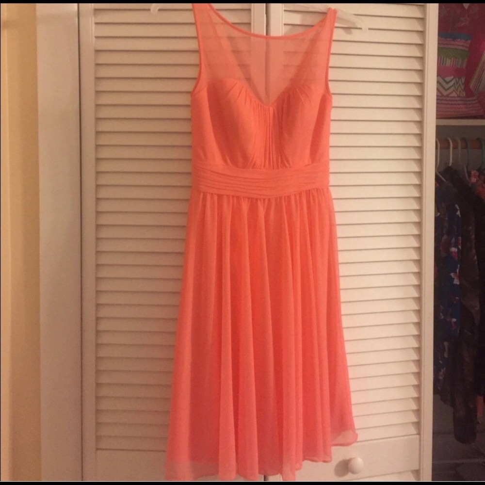 Size 4 coral reef dress from Davids Bridal.